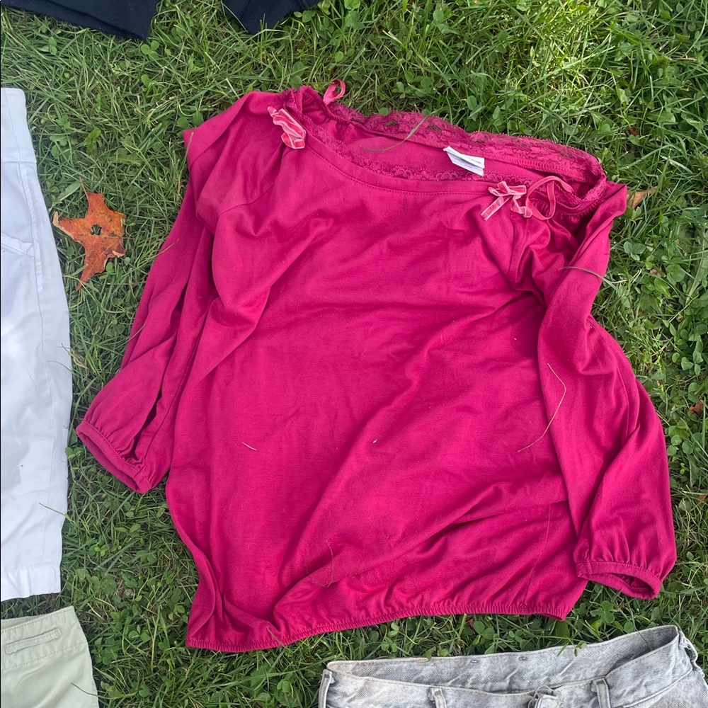 Pink Long Sleeve Top